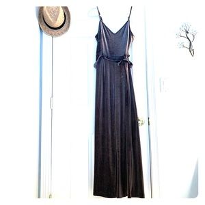 Velvet Wide-Leg Jumpsuit